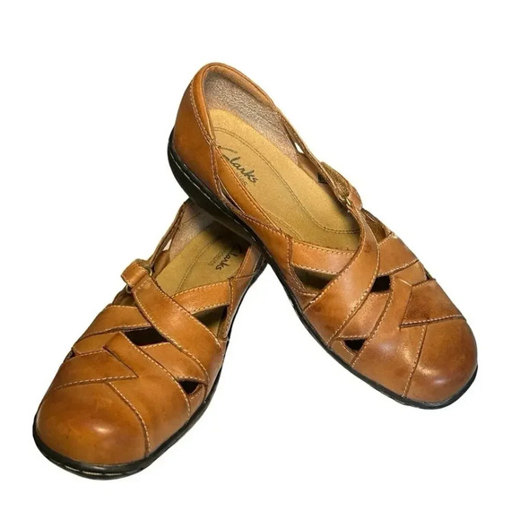 Clark’s Bendables Women’s Ashland Spin Q Leather Shoes Brown Size 8 - Picture 7 of 9